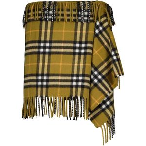 Burberry, Rokken, Dames, Groen, S, Wol, Vintage Check Sjaal Rok