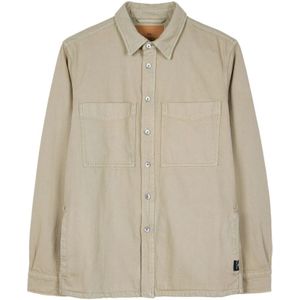 Paul Smith, Jassen, Heren, Groen, XL, Katoen, Casual Overshirt van 100% Katoen