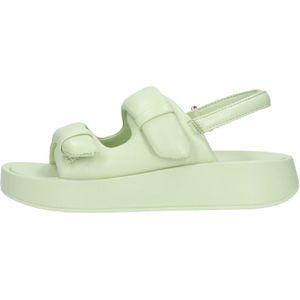 Ash, Schoenen, Dames, Groen, 36 EU, Leer, D-Type 01V Nappa Albino Ash