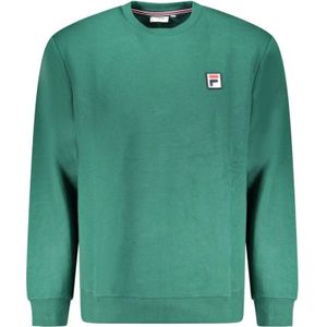 Fila, Sweatshirts & Hoodies, Heren, Groen, S, Katoen, Groene Katoenen Sweatshirt met Logoplaatje