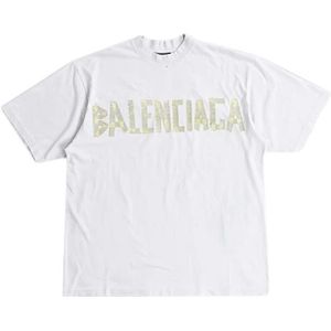 Balenciaga, Tops, Heren, Wit, XS, Katoen, Vintage Oversize Tee Shirt Unisex