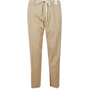 Myths, Broeken, Heren, Beige, L, Wol, Beige Wol Trekkoordbroek