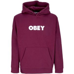 Obey, Sweatshirts & Hoodies, Heren, Paars, XL, Katoen, Premium Bold Hood Fleece Sweatshirt