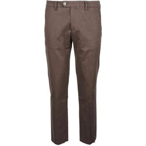 Michael Coal, Broeken, Heren, Bruin, W32, Katoen, Katoen Elastaan Broek