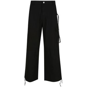 44 Label Group, Broeken, Heren, Zwart, M, Katoen, Zwarte Katoenen Broek Stijlvol Ontwerp