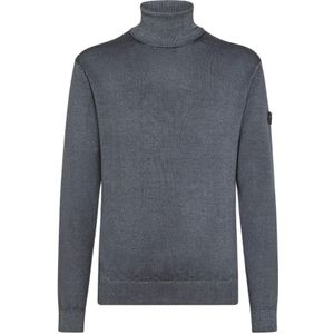 Peuterey, Truien, Heren, Grijs, L, Wol, Acid-Dyed Merino Wool Trui