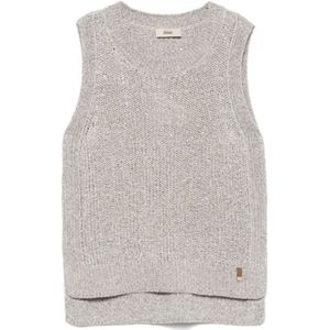 Herno, Jassen, Dames, Grijs, S, Gebreid Vest