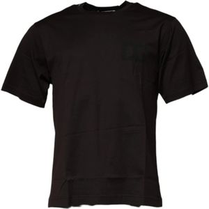 Dolce & Gabbana, Tops, Heren, Bruin, M, Katoen, Bruin Logo Crew Neck T-shirt