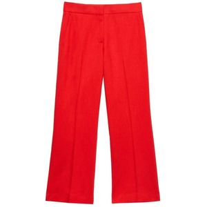 Msgm, Broeken, Dames, Rood, M, Denim, Casual Denim Broek