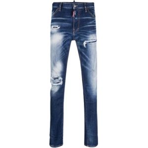 Dsquared2, Jeans, Heren, Blauw, 2Xl, 5-Pocket Broek