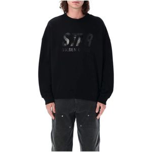 Golden Goose, Truien, Heren, Zwart, L, Katoen, Star Logo Sweatshirt