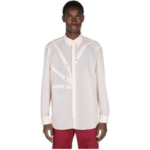 Post Archive Faction, Overhemden, Heren, Roze, XL, Technische Poplin Shirt met Ritssluiting