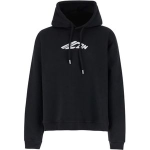 Dsquared2, Sweatshirts & Hoodies, Heren, Zwart, XL, Katoen, Hoodie met grafische print