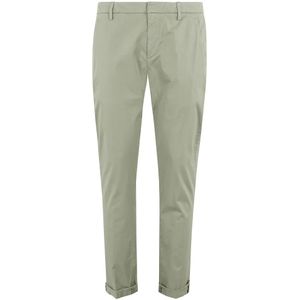 Dondup, Broeken, Heren, Groen, W35, Gaubert slim-fit lichtgewicht gabardine broek