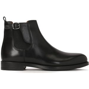Kazar, Schoenen, Heren, Zwart, 42 EU, Leer, Zwarte klassieke Chelsea-laarzen met gesp