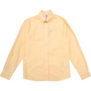 Sebago, Overhemden, Heren, Beige, 2Xl, Gele Whaleback Button Down Overhemd