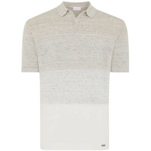Gentiluomo, Tops, Heren, Beige, S, Klassieke Polo Shirt