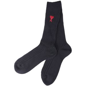 Ami Paris, Ondergoed, Heren, Zwart, S, Zwarte Drie Pack Sokken