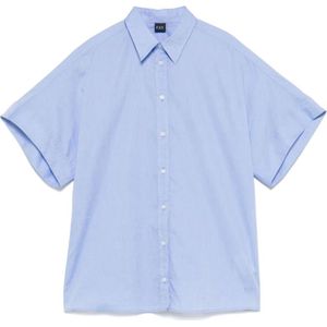Fay, Blouses & Shirts, Dames, Blauw, XS, Katoen, Blauw Katoenen Overhemd Elegantie Veelzijdigheid