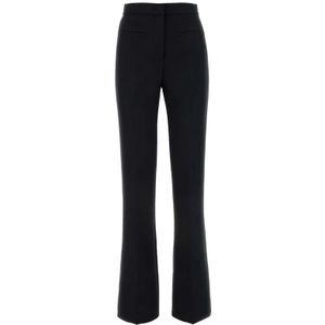 Msgm, Broeken, Dames, Zwart, 2Xs, Polyester, Nette Gestreken Tailored Broek