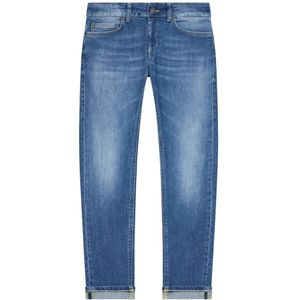 Dondup, Jeans, Dames, Blauw, W26, Denim, Skinny Fit Denim Jeans met Logo