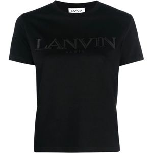 Lanvin, Tops, Dames, Zwart, S, 10 Zwart T-shirt