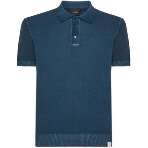 Peuterey, Tops, Heren, Blauw, L, Katoen, Polo Shirt