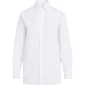 Ralph Lauren, Blouses & Shirts, Dames, Wit, M, Katoen, Adrien LS Overhemd uit de collectie