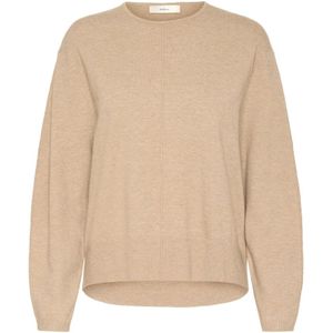 InWear, Truien, Dames, Beige, 2Xl, Wol, Ginger Root Melange Gebreide Pullover