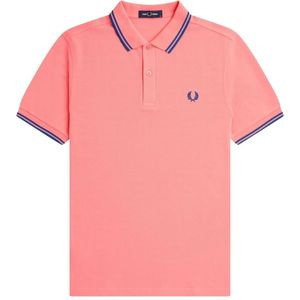 Fred Perry, Tops, Heren, Roze, L, Katoen, Slim Fit Twin Tipped Polo