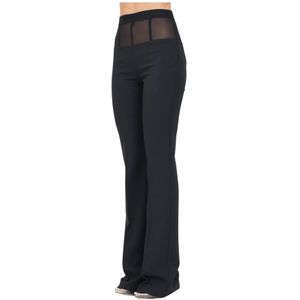 Elisabetta Franchi, Broeken, Dames, Zwart, M, Stijlvolle Broeken