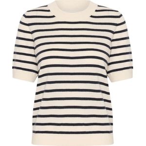 Part Two, Truien, Dames, Blauw, 2Xl, Night Skye gestreepte gebreide trui
