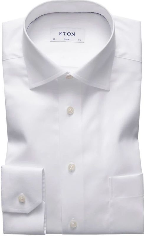 Eton, Overhemden, Heren, Wit, 8Xl, Katoen, Witte Zakelijke Overhemdjurk