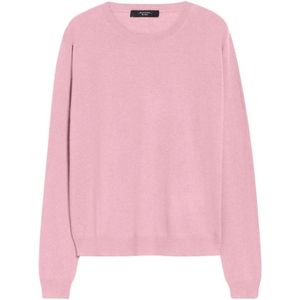 Max Mara, Truien, Dames, Roze, 2Xl, Wol, Rondgebreide trui