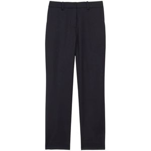 Ines De La Fressange Paris, Broeken, Dames, Blauw, XL, Wol, Francisco navy blauwe wollen broek