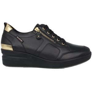 Mephisto, Schoenen, Dames, Zwart, 40 EU, Dames sneakers met brede pasvorm - Zwart