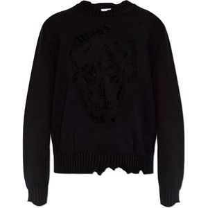 Alexander McQueen, Truien, Heren, Zwart, S, Trui met logo