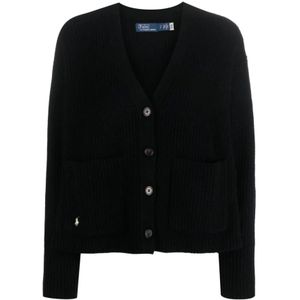 Polo Ralph Lauren, Truien, Dames, Zwart, L, Wol, Lange Mouwen Cardigan
