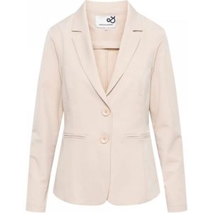 &Co Woman, Jassen, Dames, Beige, M, Travel Blazer met Paspelzak