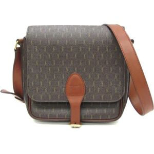 Yves Saint Laurent Vintage, Pre-owned, Dames, Bruin, ONE Size, Leer, Tweedehands leren schoudertassen