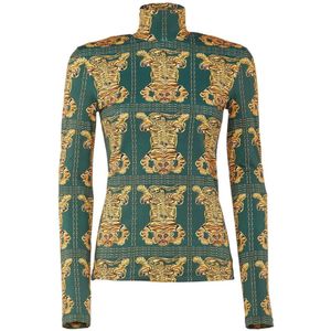 La DoubleJ, Tops, Dames, Veelkleurig, 2Xl, Turtleneck Trui met Eindeloze Stijlmogelijkheden