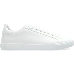 Dolce & Gabbana, Schoenen, Heren, Wit, 41 EU, Leer, Sport schoenen Portofino Vintage
