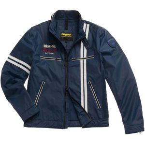 Blauer, Jassen, Heren, Blauw, 2Xl, Blauwe Rider Jas met Ritszakken