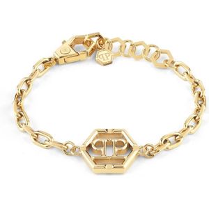 Philipp Plein, Accessoires, Dames, Geel, ONE Size, Hexagon Stainless Steel Armband