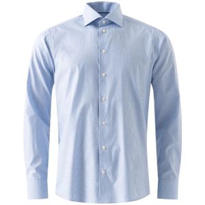 Eton, Overhemden, Heren, Blauw, 2Xl, Katoen, Blauw Geruit Twill Overhemd