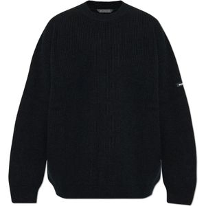 Balenciaga, Truien, Heren, Zwart, L, Wol, Trui met ronde hals