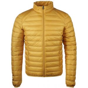 Jott, Jassen, Heren, Geel, S, Leer, Getailleerde Lichtgewicht Puffer Jas