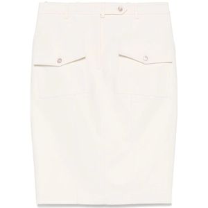 Tom Ford, Rokken, Dames, Wit, XS, Witte Rok met Achtersplit