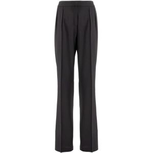 Fabiana Filippi, Broeken, Dames, Zwart, M, Wol, Slim-fit broek