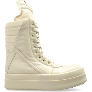 Rick Owens, Schoenen, Heren, Beige, 42 EU, Leer, Enkellaagse sportschoenen